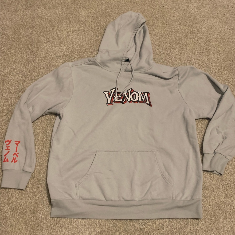Marvel Venom Light Gray Hoodie